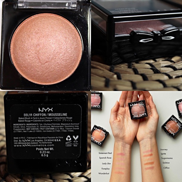🔥NYX Baked Blush *CHIFFON*🔥W/GIFTS🎁😍 - Picture 2 of 9